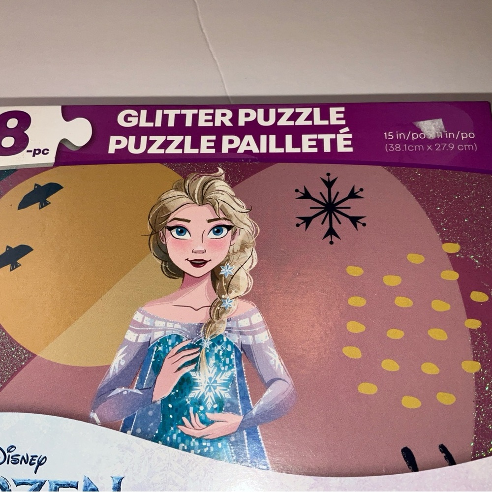 Disney Glitter Puzzle - Purple and Gold Magic